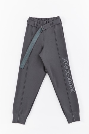 LOGO PIN TUCK PANTS	 25AWAC-006 GRAY