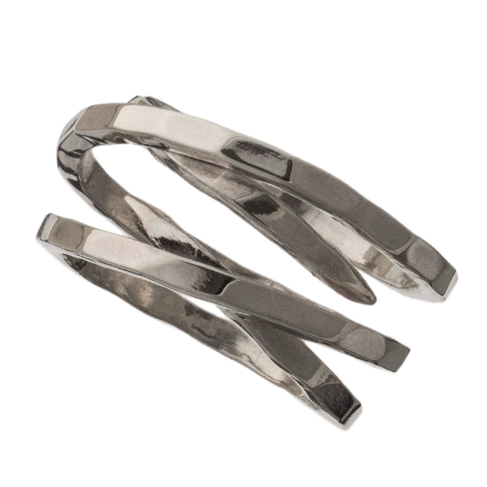 特別価格】槌目スパイラルリングAKR0050 Hammer spiral ring シルバー