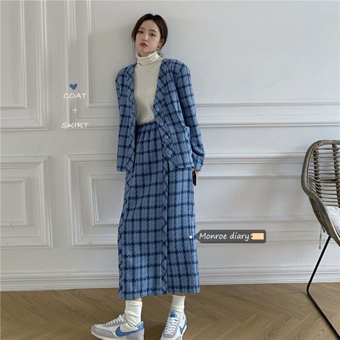 スタイルスカート スタンダード格子柄スプリングレッド レトロ 春物 モンロー89946287939