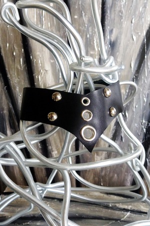 Vegan  leather choker unisex★from Planet Xpovos ヴィーガンレザーーチョーカー ユニセックス　★惑星クロノスより