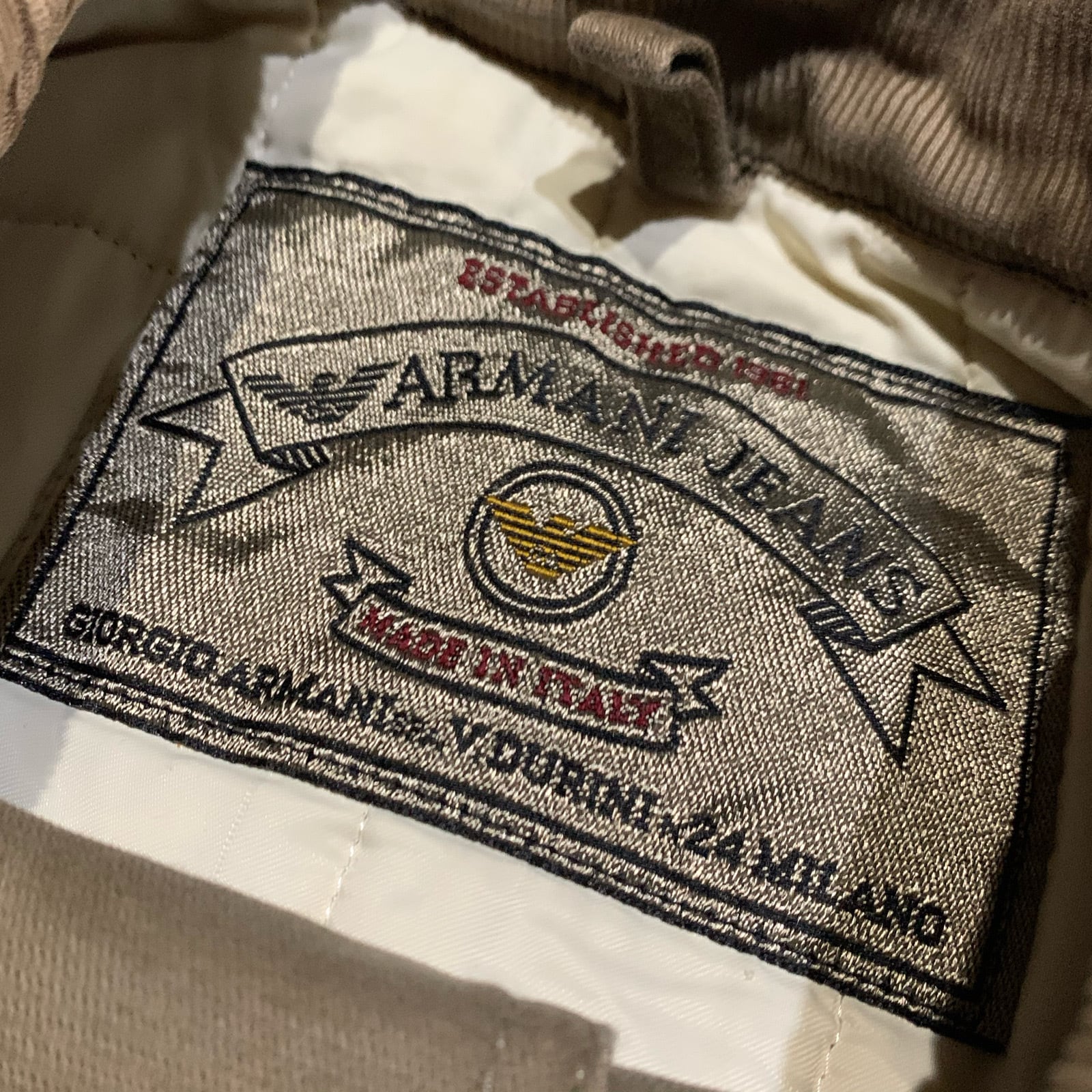 90's ARMANI JEANS 中綿ハンティングジャケット | 古着屋 Boogie