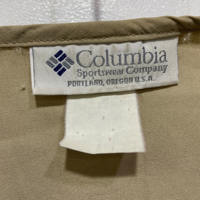 90s Columbia PFG フィッシングベスト ベージュ L相当