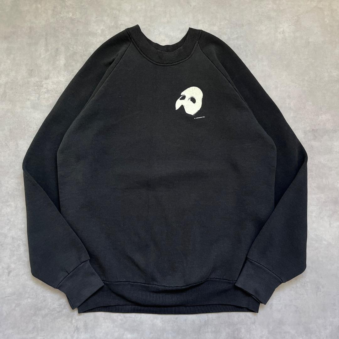 フルーツオブザルーム オペラ座の怪人 スウェット 古着 90s USA製 L 黒