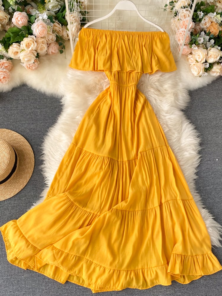 美品 フラメンコ衣装】オレンジ ワンピース ドレス ボランテ フリル