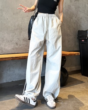 サイドラインドローストリングワイドパンツ 2color A1030