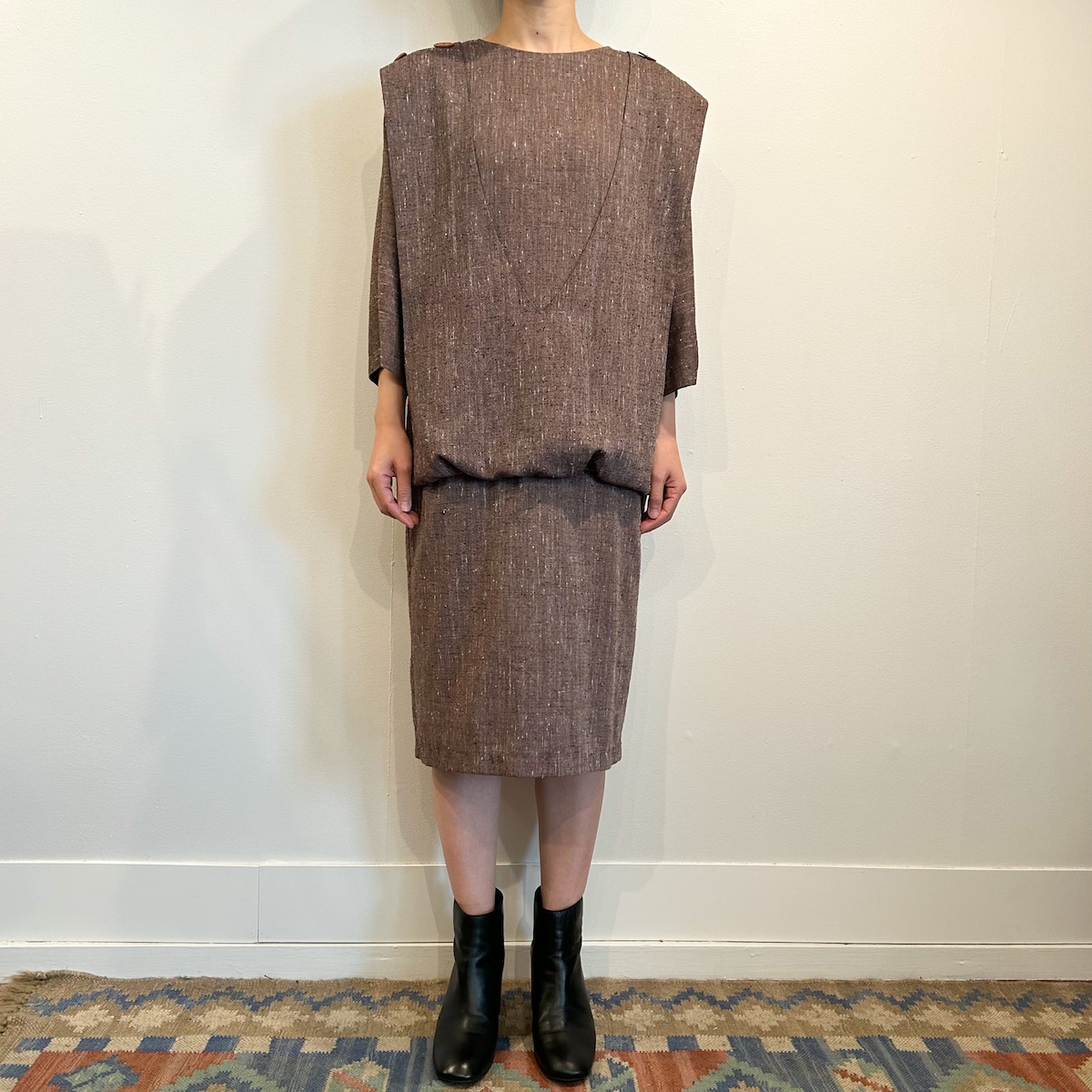 ヴィンテージ ワンピース ブラウン | Monique vintagestore 古着の通販  