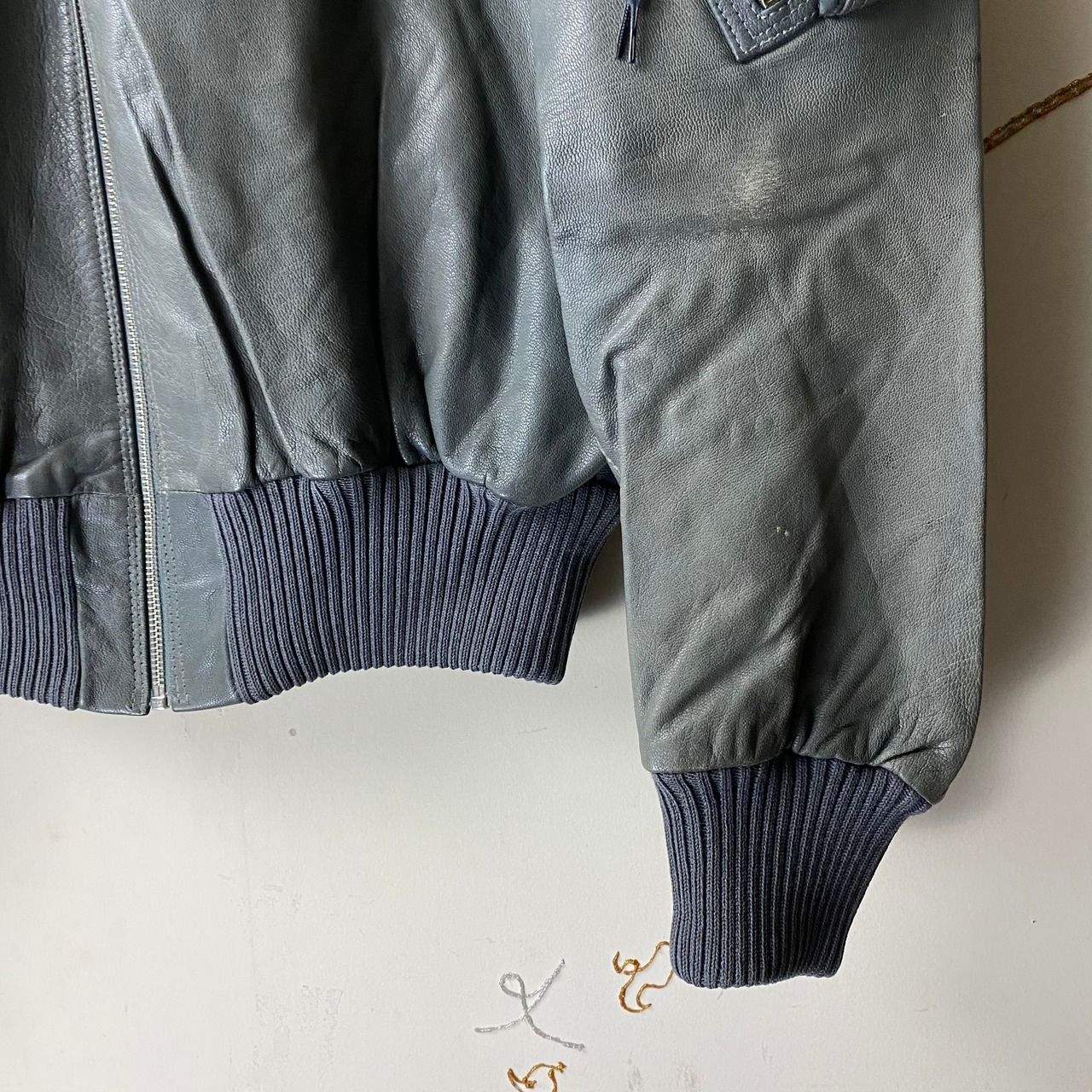 vintage german military leather flight jacket
