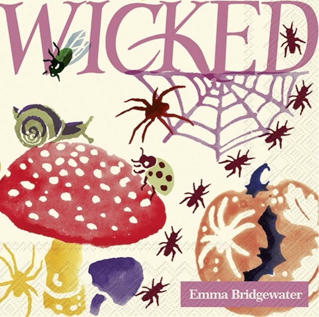 2023秋冬【Emma Bridgewater】バラ売り2枚 カクテルサイズ ペーパーナプキン SPOOKY SPELLS クリーム