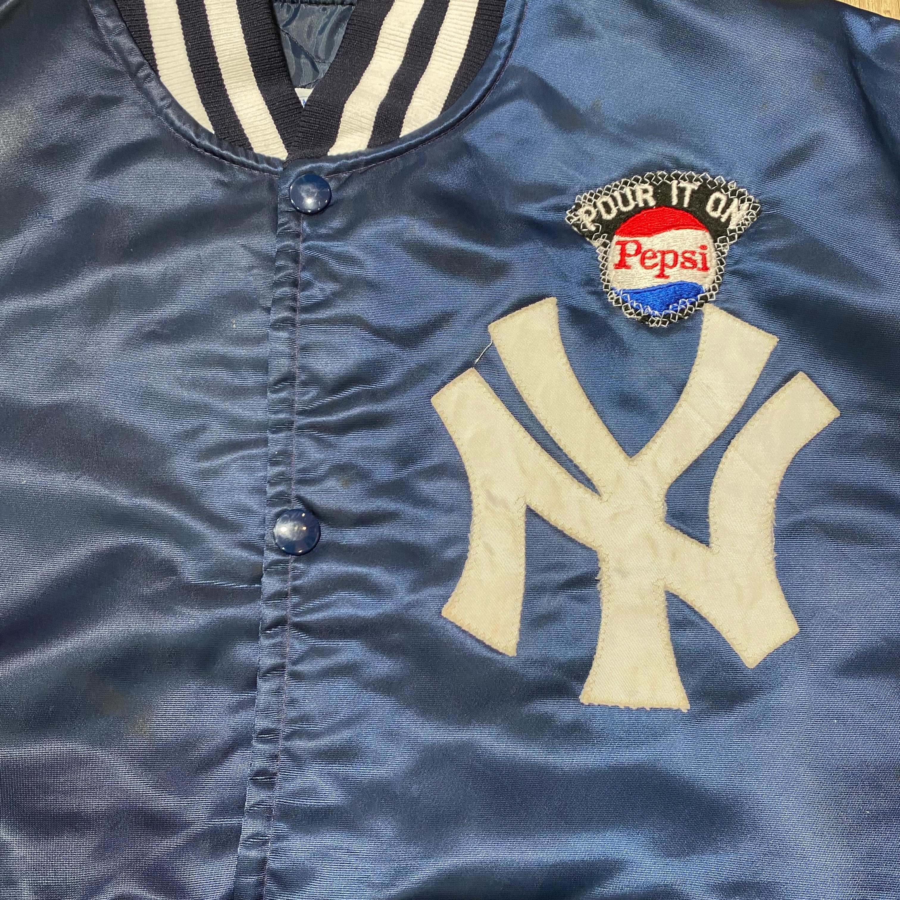 VINTAGE 90S STARTER MLB NEW YORK YANKEES NYLON STADIUM JACKET L