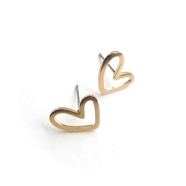 Heart flame mini earrings B-061