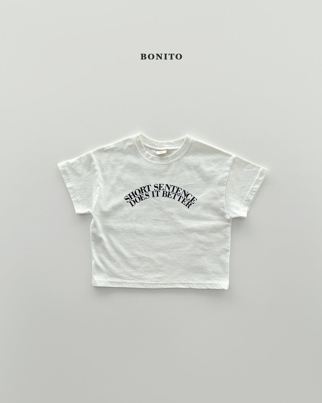 [予約][送料無料]≪BONITO≫Sentence Short-Sleeve T-shirt 5