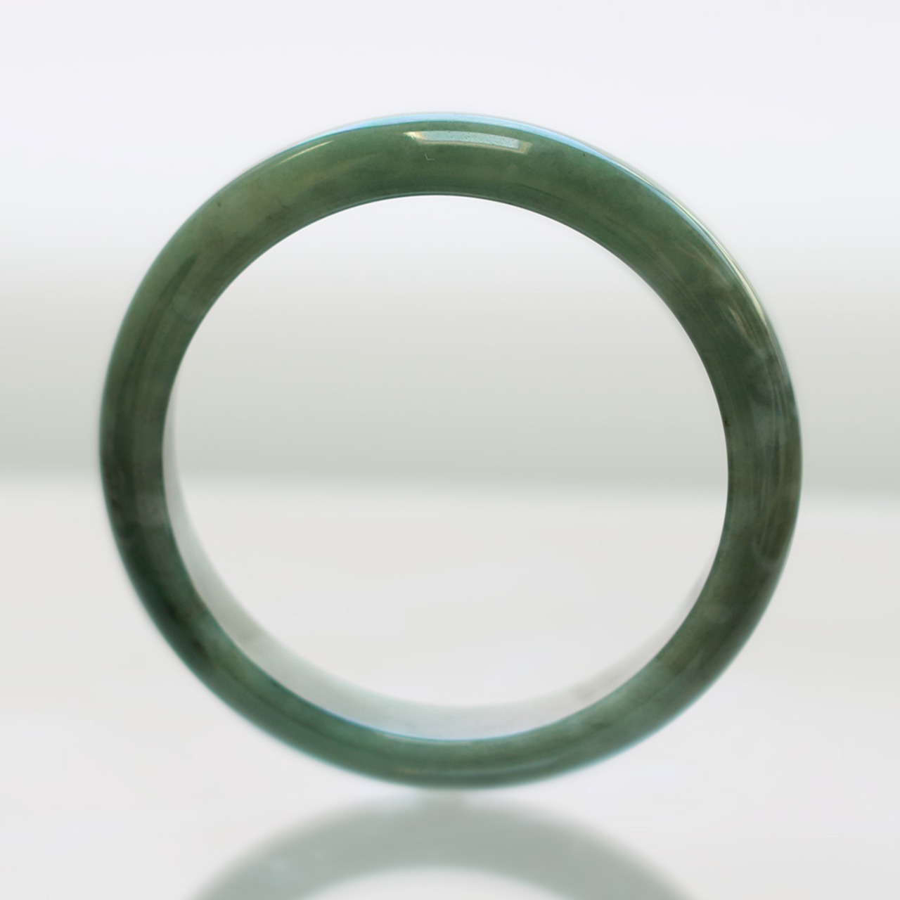 【内径 約58mm】 komaru green 翡翠バングル A貨翡翠 jd_bg1549