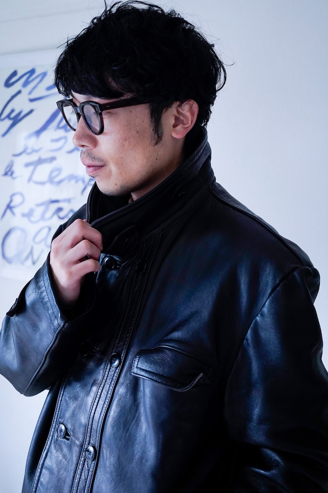 【1960-70s】"Le Corbusier" French Vintage Leather JKT / m519