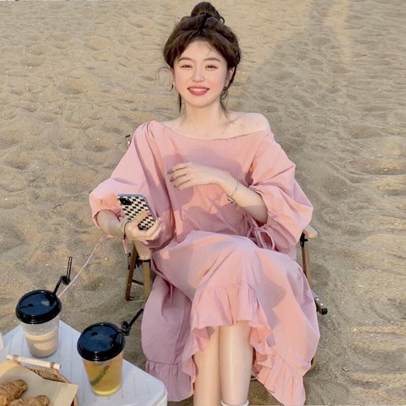 ドレス サマールーズスカート 大人ガーリー スウィート キュート カジュアル 夏物 試着室28518202319