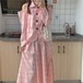 ✞ チェック柄シャツブラウスハイウェストスカート ロング オフショルダー ✞ゴスロリ SM ミリ 甘ロリ クラロリ 和ロリ エレガント 黒ロリ 姫ロリ 華ロリ BB-BB3680910524