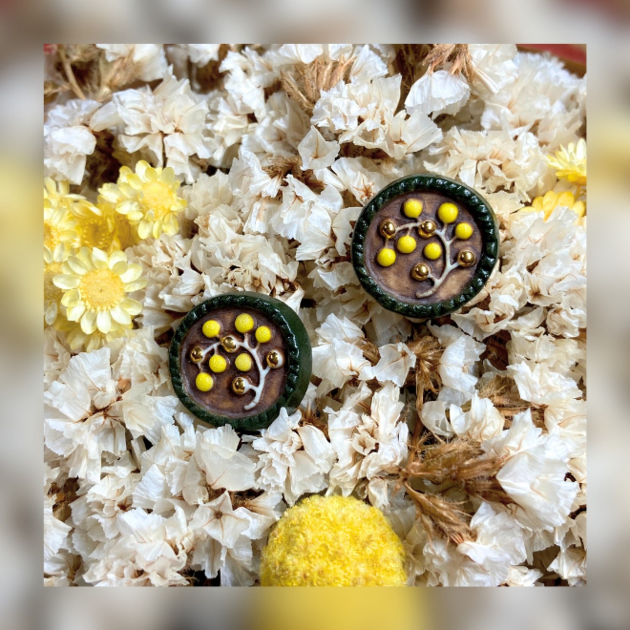 額縁　ピアス/イヤリング