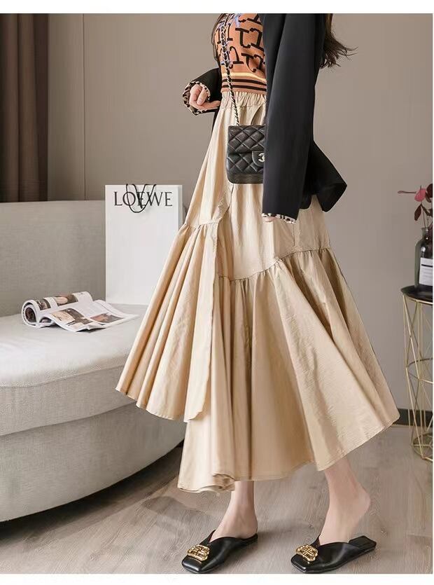 切り替えフリルスカート　AJ1365-9901