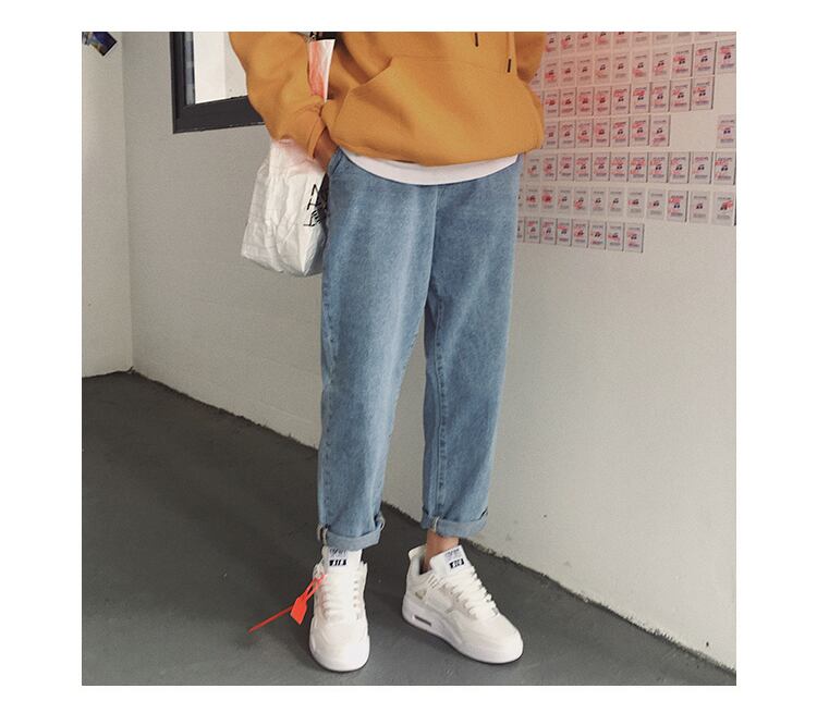全2色 デニム パンツ ストレート カジュアル シンプル 無地