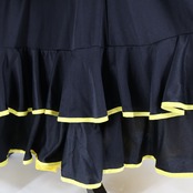【美品 フラメンコ衣装】ブラック prima boutique プリマブティック ファルダ スカート ボランテ 黒 黄色 イエロー フリル ダンス用 レディース