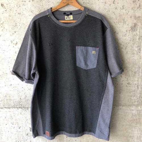 GG518 00s Tシャツ 無地 黒 ポケT マクドナルド McDonald