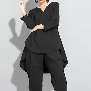 3/4 sleeve long back shirt　　　1-756