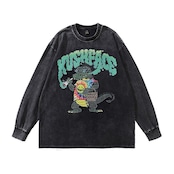 VINTAGE ストリート スモークリング クロコダイル ロングTシャツ T476
