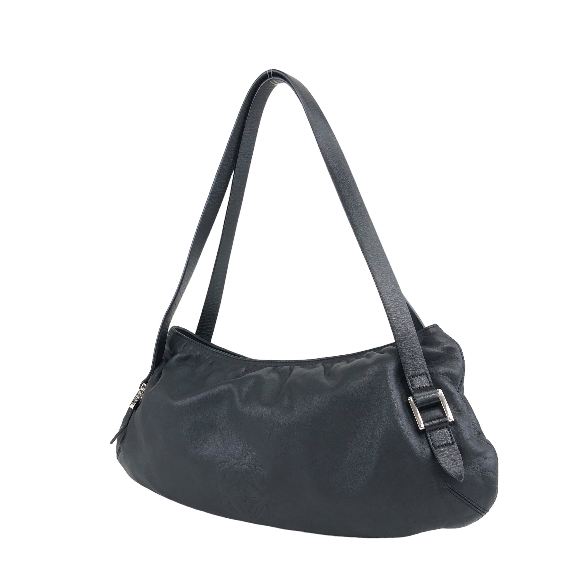 LOEWE ロエベ ショルダーバッグ ブラック アナグラム ナッパレザー