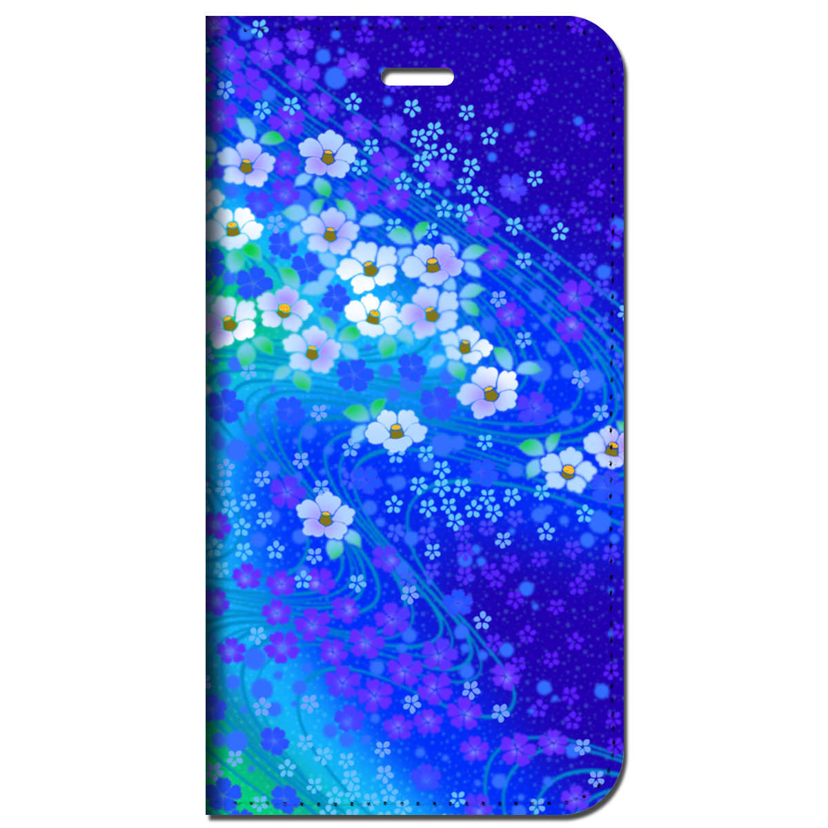 iPhone対応 スマホ 手帳型ケース 流水花椿彩 和柄 【iPhone17 / iPhone16 / iPhone16e / iPhoneSE 他 iPhone各機種対応】 st44