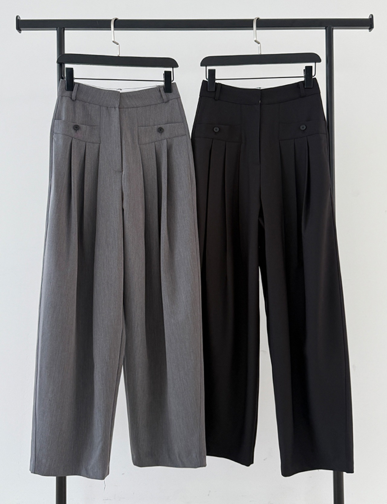 【新作5％OFF・3日間】Pocket Pin-tuck Slacks_2colors