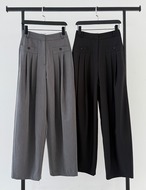 【新作5％OFF・3日間】Pocket Pin-tuck Slacks_2colors