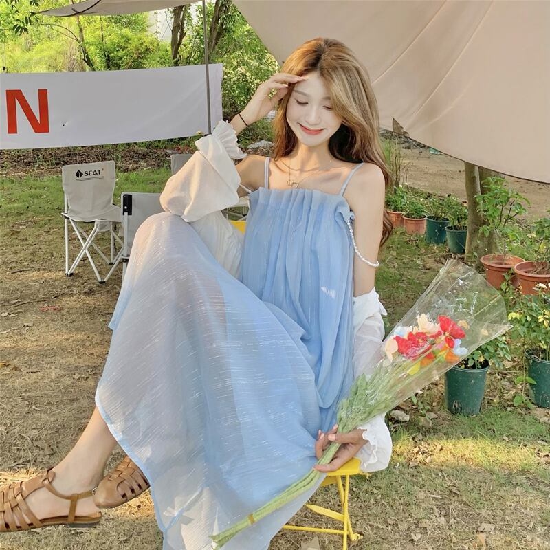 ブルードレス サマーロングスカート 夏物 試着室53840164935