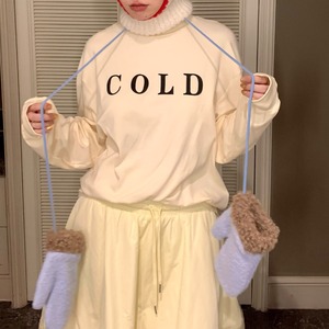 mock-neck pullover　J00119