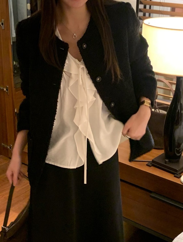 (予約) signature / Tear tweed jacket 2color