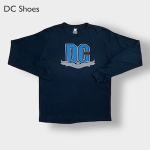 【DC Shoes】サーマルシャツ 長袖シャツ ワッフル ロンT プリント DCロゴ DCシューズ L US古着