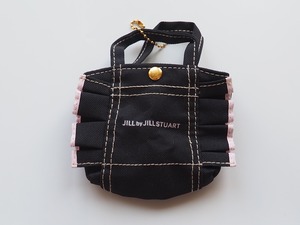 JILLbyJILL STUART ミニフリルトートバッグキーホルダー２①A.ブラック×ピンク