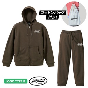 日本限定 セットアップ 【ファクトリー】 ジップフーディー&パンツ チャコール JJP25635