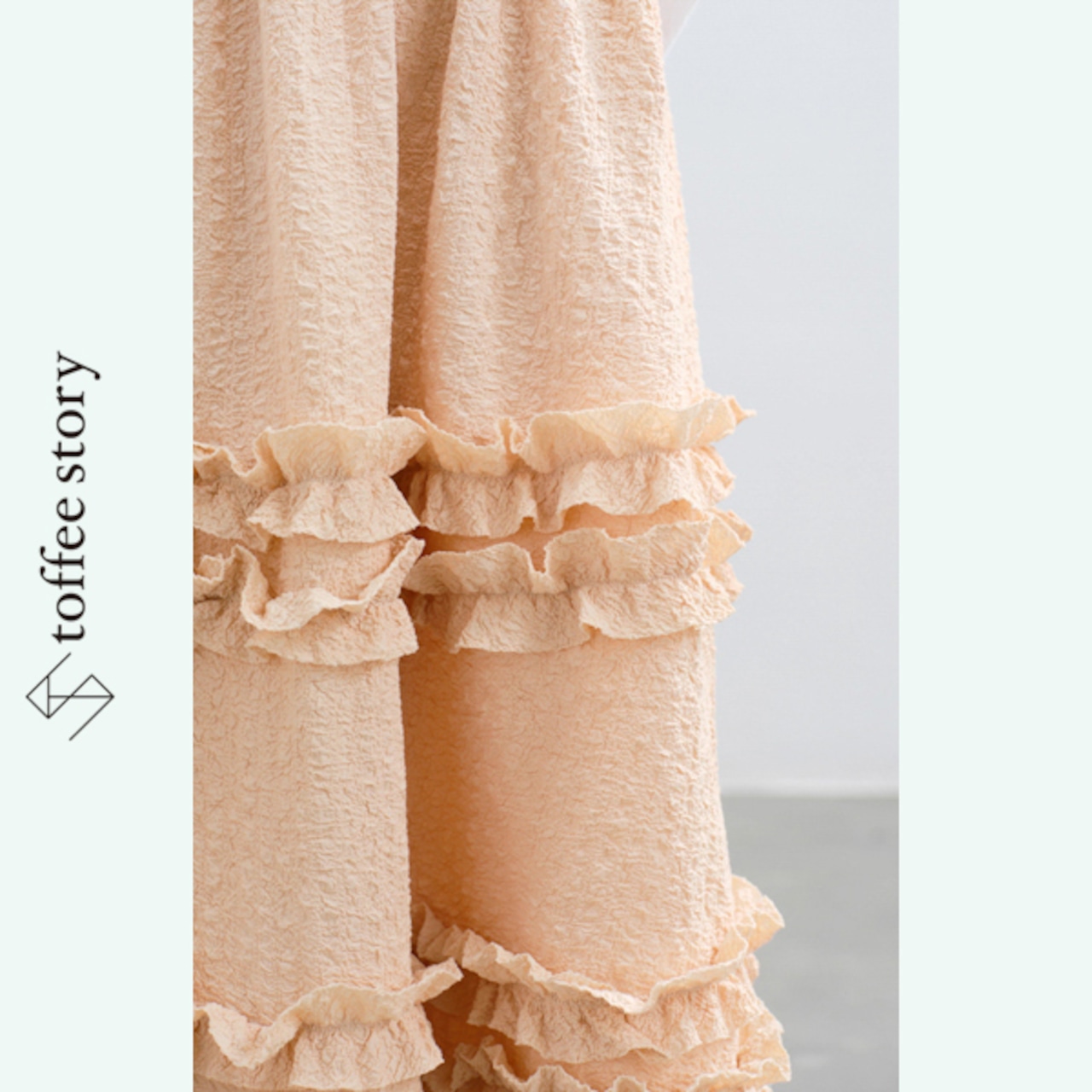 【2color】質感と陰影をまとうフリルスカート 《P0253》