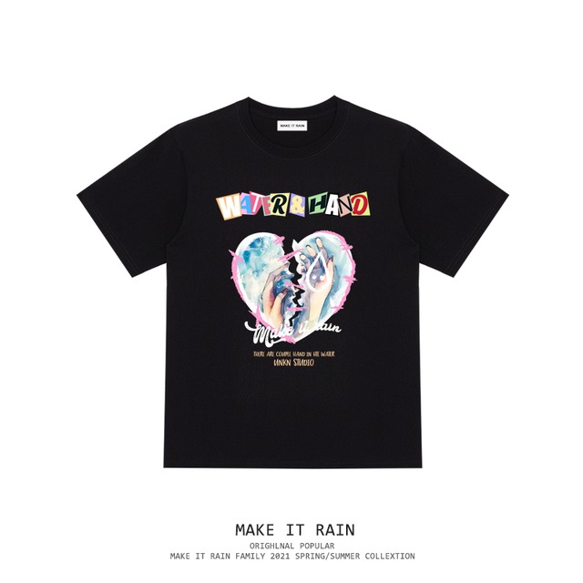 プリントトップス スタイルレディースTシャツ コットン ストリート ピュア MAKE_ITRAIN28753845343
