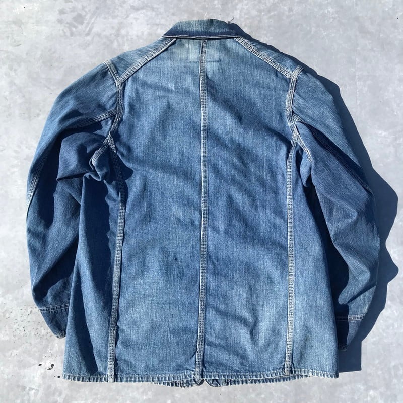 40's AUTO BRAND デニムカバーオール 変形ポケット ガチャポケ 珍品