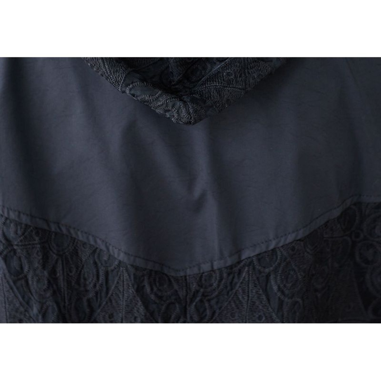 フード付き ジップアップ レースワンピース  30106