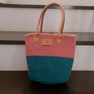 wool bag Ｓ = pink blue=