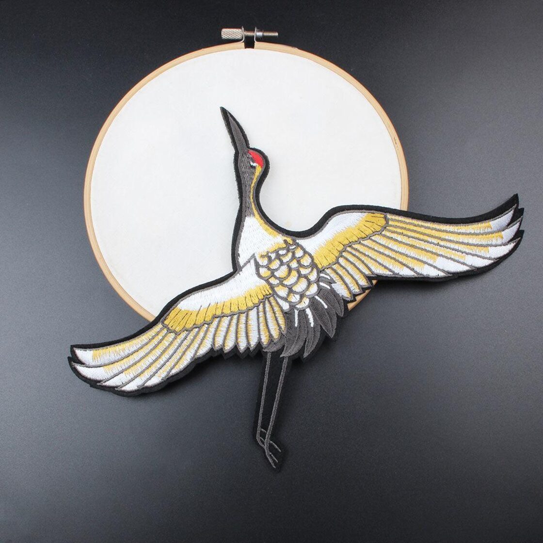 刺繍ワッペン アイロン 鶴 衣装DIY ハンドメイド素材 | Pay ID