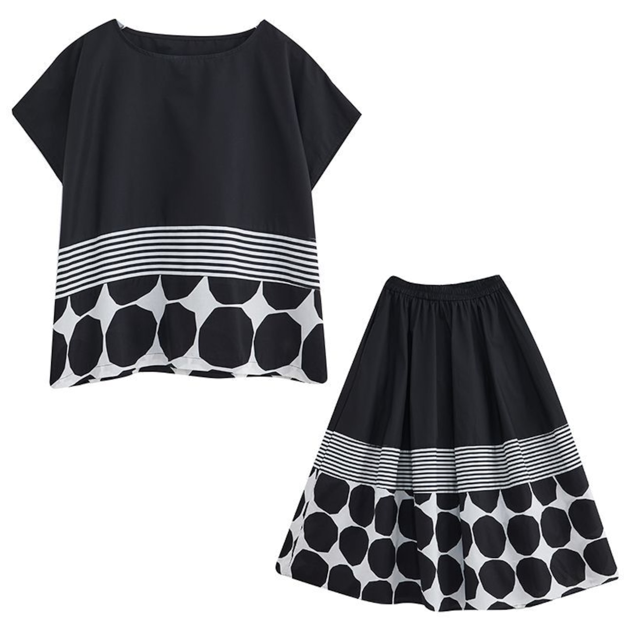 ドット切替 ボートネック セットアップ 30145