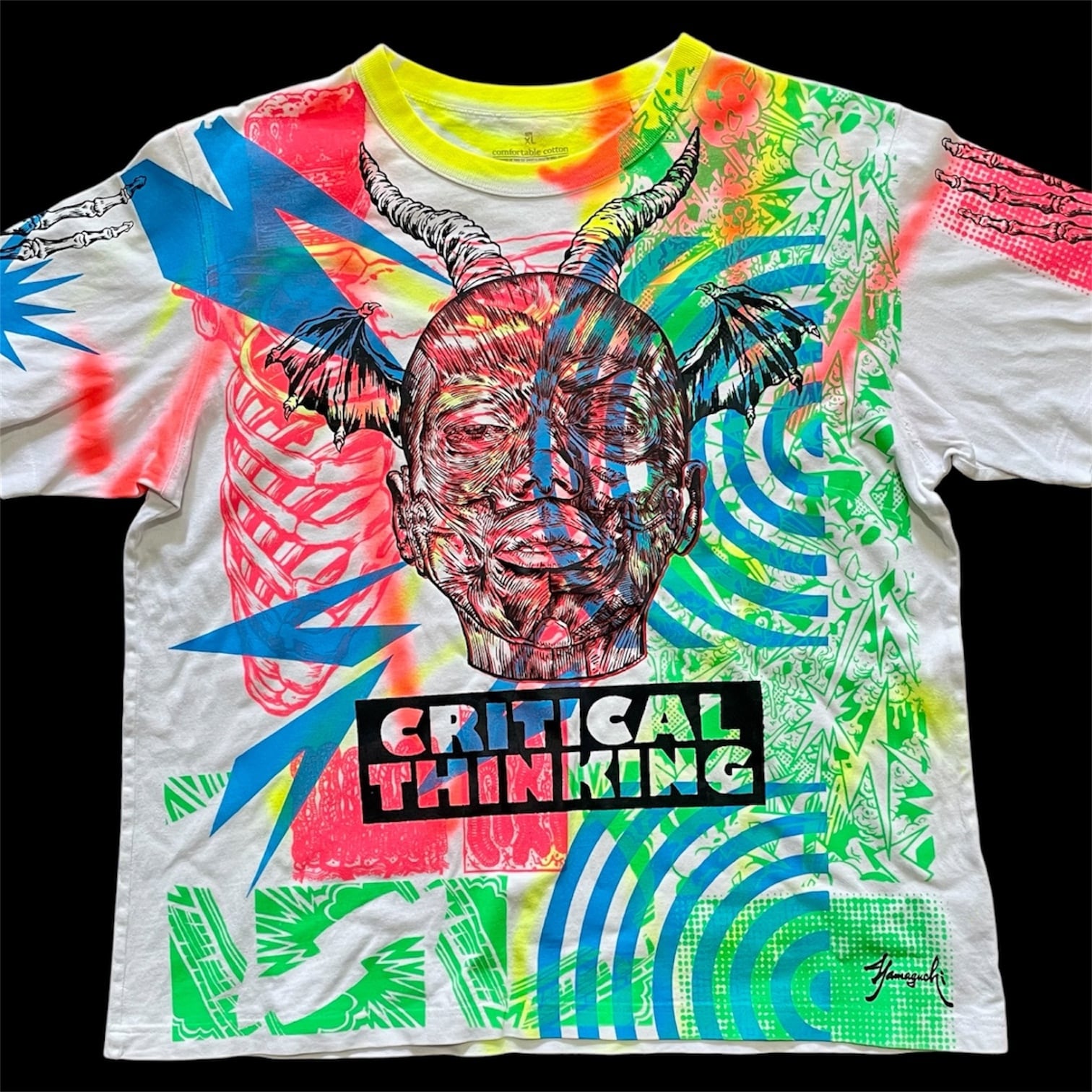 Tシャツ・批判思考7・XL | 濱口健描画道場