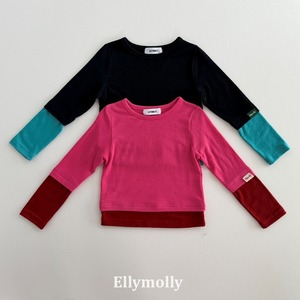 【予約】ELLY MOLLY  14,000 Rolling color-block T