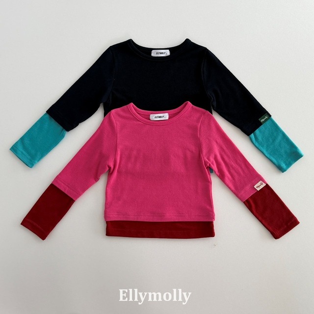 【予約】ELLY MOLLY  14,000 Rolling color-block T