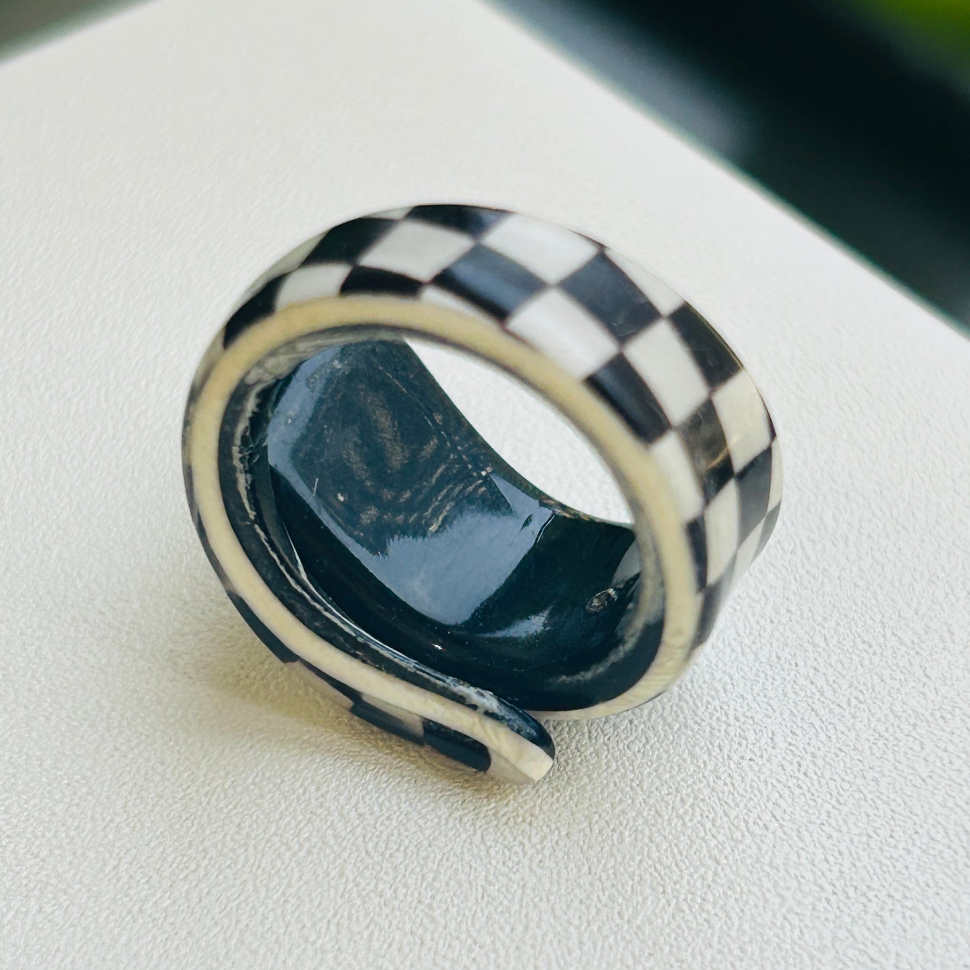 Vintage Checkered Flag ring（8-9号） | Milo Antiques & Vintage