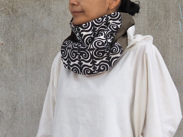 ブロックプリント/コットンスヌード/ユニセックス