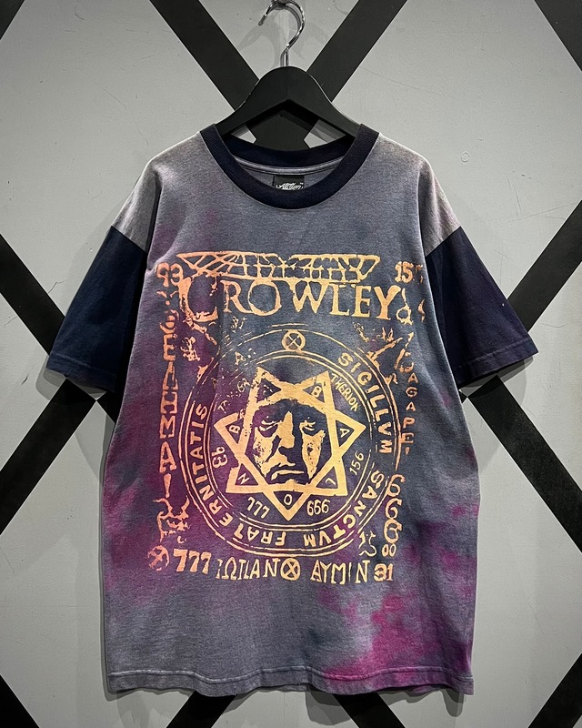 【X VINTAGE】“Aleister Crowley” Dyed Vintage T-Shirt