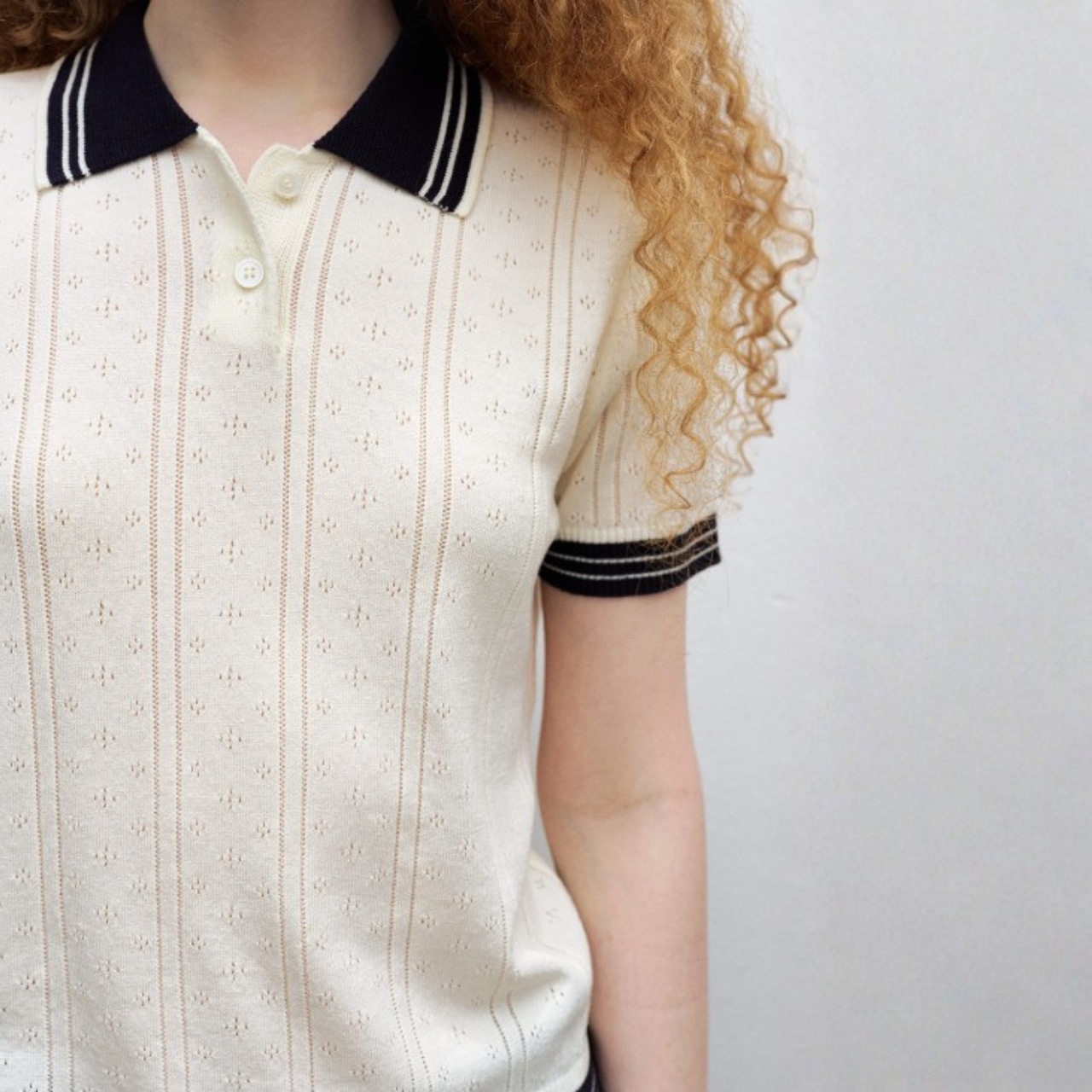 Ligne Contrast Knit Polo F0683